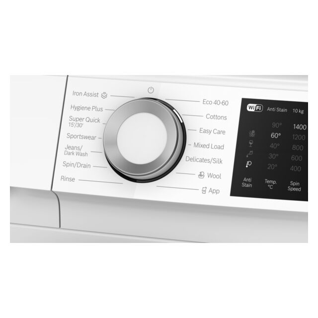 Bosch WGJ25400GB White Capacity 10kg, Home Connect, 1400rpm, Iron Assist, Anti Stain, Active Water P