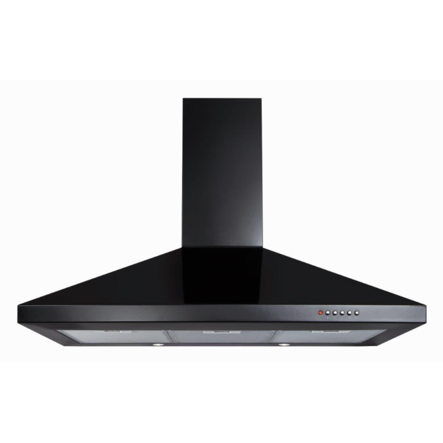 CDA ECH91BL Chimney Hood, 90cm, Black