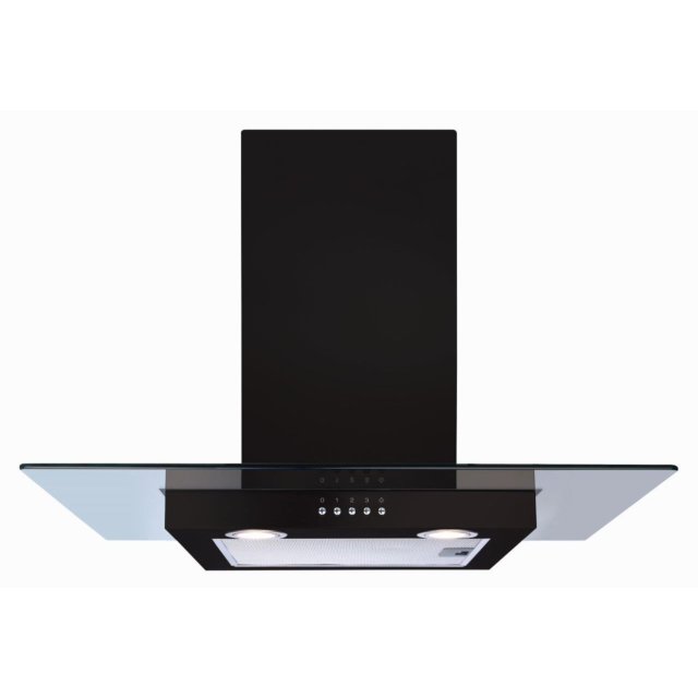 CDA ECN72BL Chimney Hood, 70cm, Black