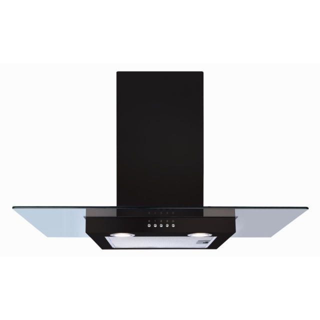 CDA ECN92BL Chimney Hood, 90cm, Black