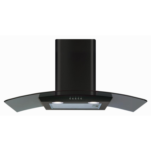 CDA ECP82BL Chimney Hood, 80cm, Black