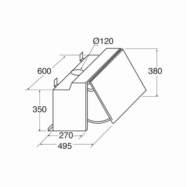 CDA EIN60SI Built In Extractor Hood, 60cm, Silver