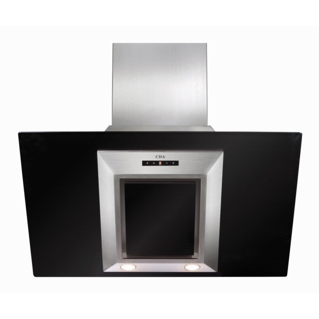 CDA EVG9BL 90cm Chimney Hood Black