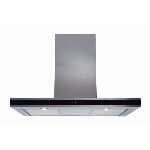 CDA EVP91SS Flat Chimney Hood, 90cm, Stainless Steel