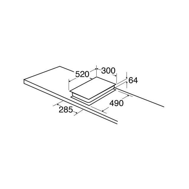CDA HC3621FR 30cm Domino Ceramic Hob