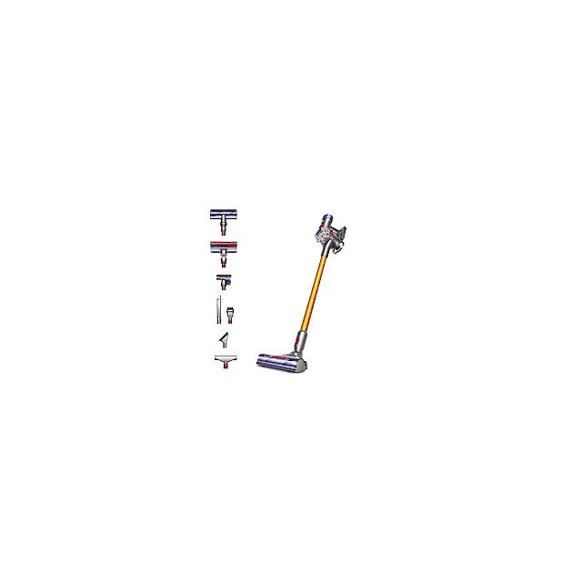 Dyson V8ABS-2023 Cordless Stick Vacuum Cleaner - 40 Minutes Run Time - Silver/Yellow