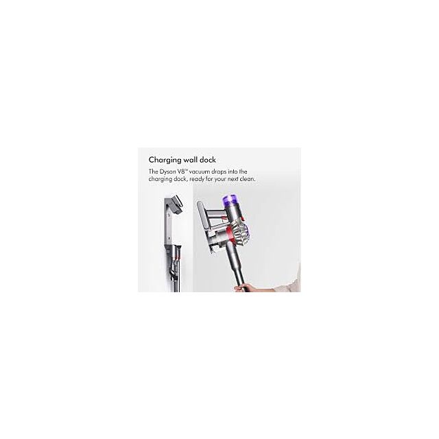 Dyson V8ABS-2023 Cordless Stick Vacuum Cleaner - 40 Minutes Run Time - Silver/Yellow