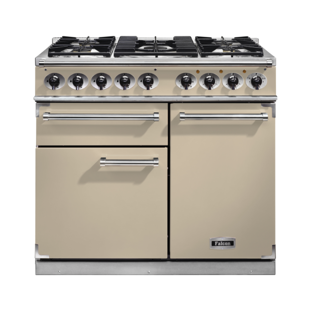 Falcon 1000 Deluxe 100cm Dual Fuel Cream Range Cooker 