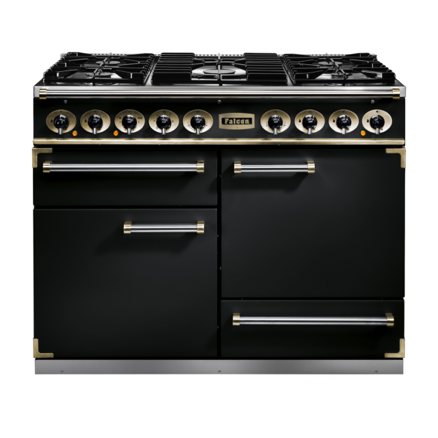 Falcon 1092 Deluxe 109cm Dual Fuel Black Range Cooker