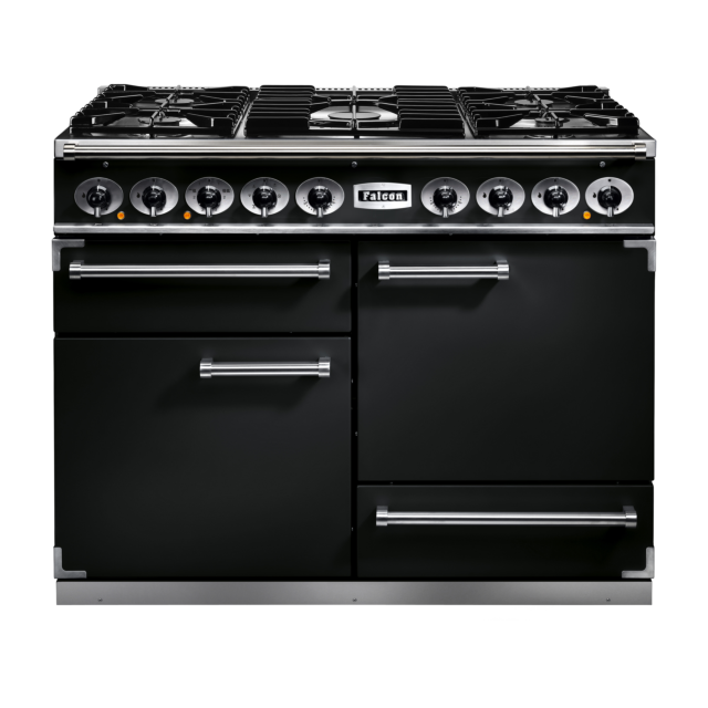 Falcon 1092 Deluxe 109cm Dual Fuel Black Range Cooker