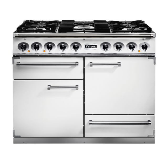 Falcon 1092 Deluxe 109cm Dual Fuel White Range Cooker