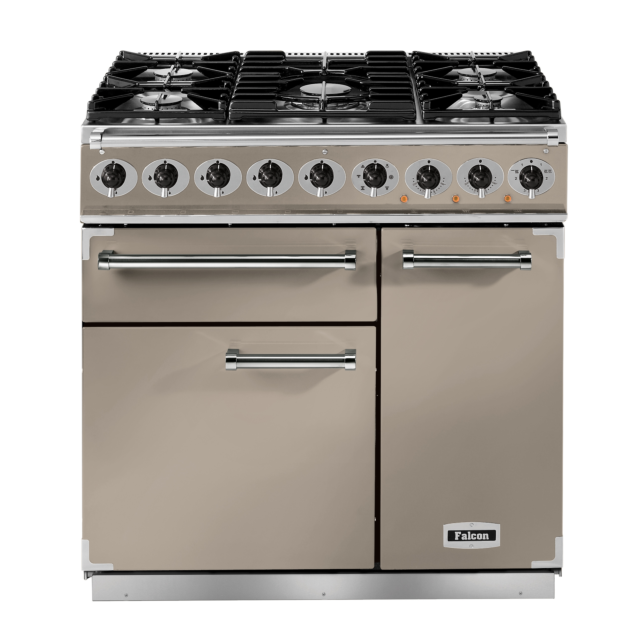Falcon 900 Deluxe 90cm Dual Fuel Fawn Range Cooker