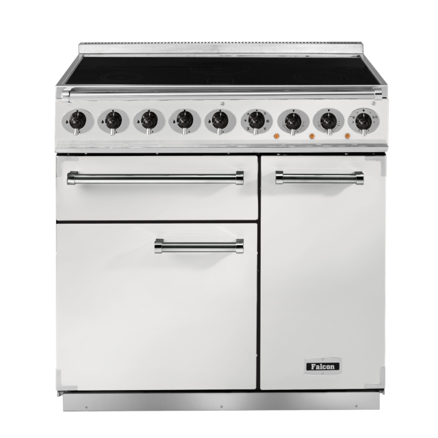 Falcon 900 Deluxe 90cm Induction White Range Cooker