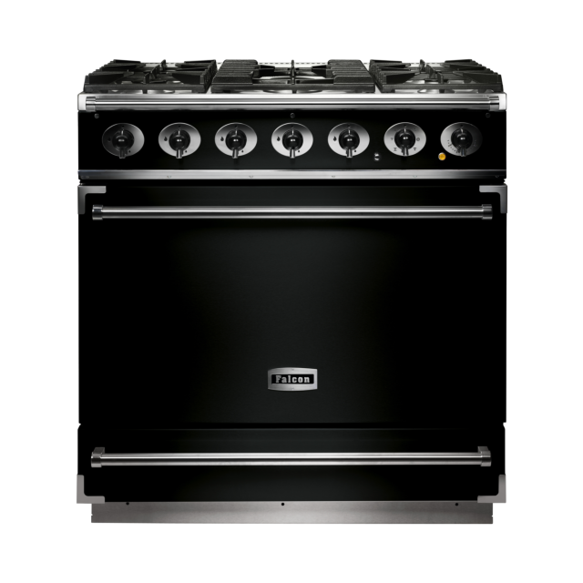 Falcon 900S 90cm Dual Fuel Black Range Cooker
