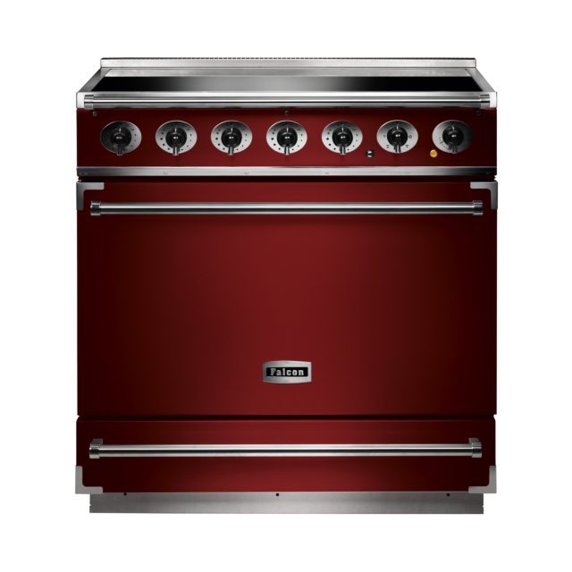Falcon 900S 90cm Induction Cherry Red Range Cooker 