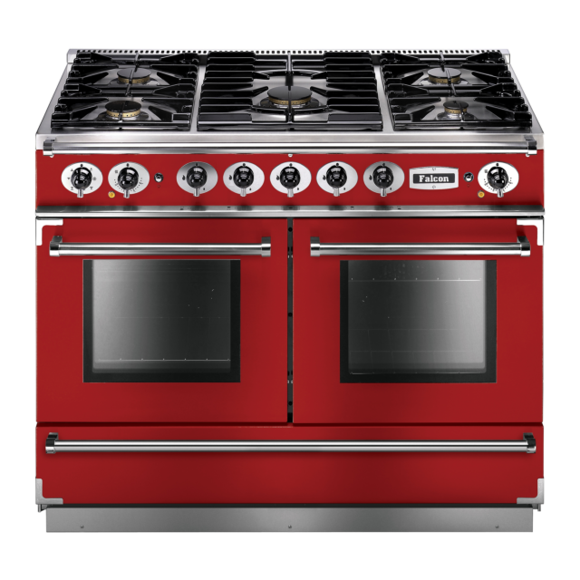 Falcon 1092 Continental 109cm Dual Fuel Cherry Red Range Cooker