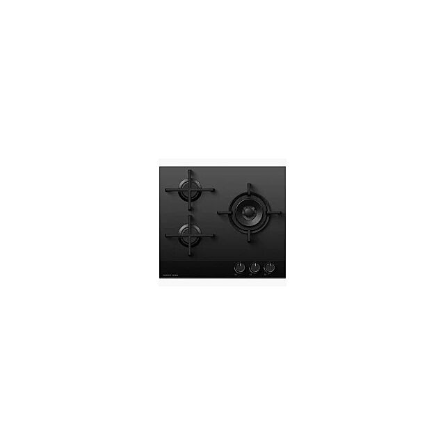 Fisher Paykel CG603DLPGB4 82040, 600mm Wide 'Gas on Glass' 3 Burner LPG Minimal Style