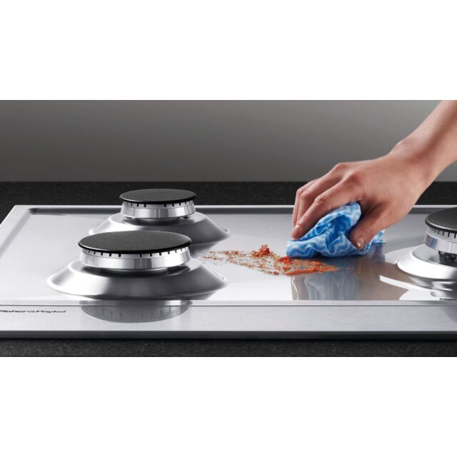 Fisher Paykel CG604DLPX1 80803, CG604DLPX1 600mm Wide Gas on Steel 4 Burner Chrome Pin Stripe Detail