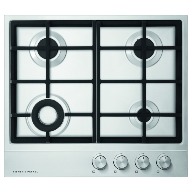 Fisher Paykel CG604DLPX1 80803, CG604DLPX1 600mm Wide Gas on Steel 4 Burner Chrome Pin Stripe Detail