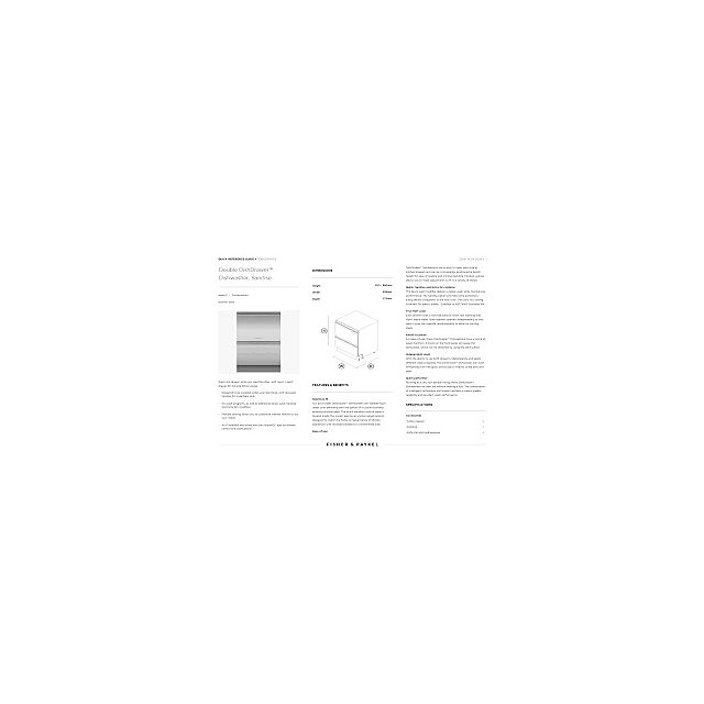 Fisher and Paykel DD60D4HNX9 Fisher & Paykel DD60D4HNX9 Integrated Dishdrawer - 12 Place Settings