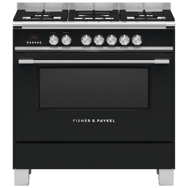 Fisher Paykel OR90SCG4B1 81285, OR90SCG4B1 900mm Wide Classic Black Single Cavity Oven with Full Wid