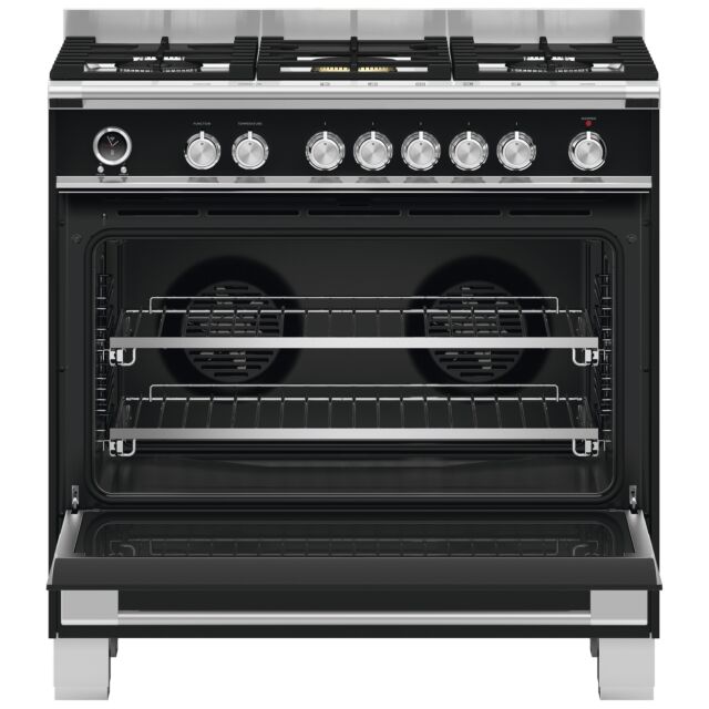 Fisher Paykel OR90SCG6B1 81292, OR90SCG6B1 900mm Wide Classic Black Single Cavity Pyroclean Oven wit