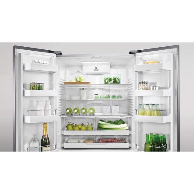 Fisher + Paykel RF540ADUX5 American Style Fridge Freezer, 90cm, Frost Free, F Energy