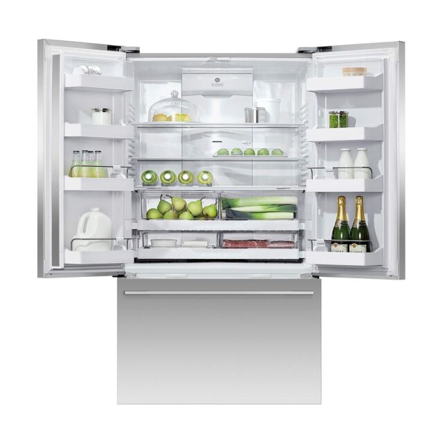 Fisher + Paykel RF540ADUX5 American Style Fridge Freezer, 90cm, Frost Free, F Energy