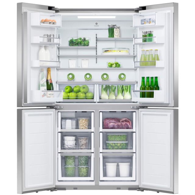 Fisher Paykel RF605QDUVX1 St Steel Quad Door, 905Mm, 605L, Ice & Water