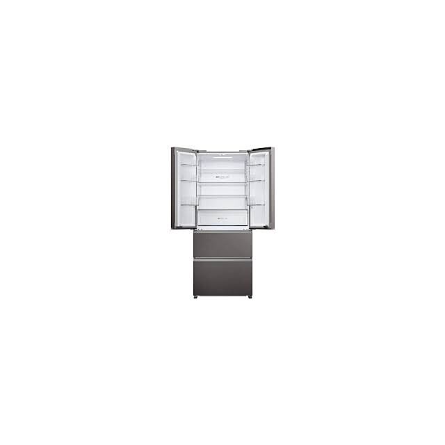 Haier HFR3718ENMD 70cm 60/40 Total No Frost Fridge Freezer - Dark Inox