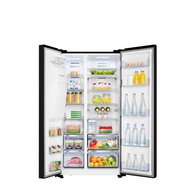 Hisense RS694N4TBE 91cm Fridge Freezer - Black