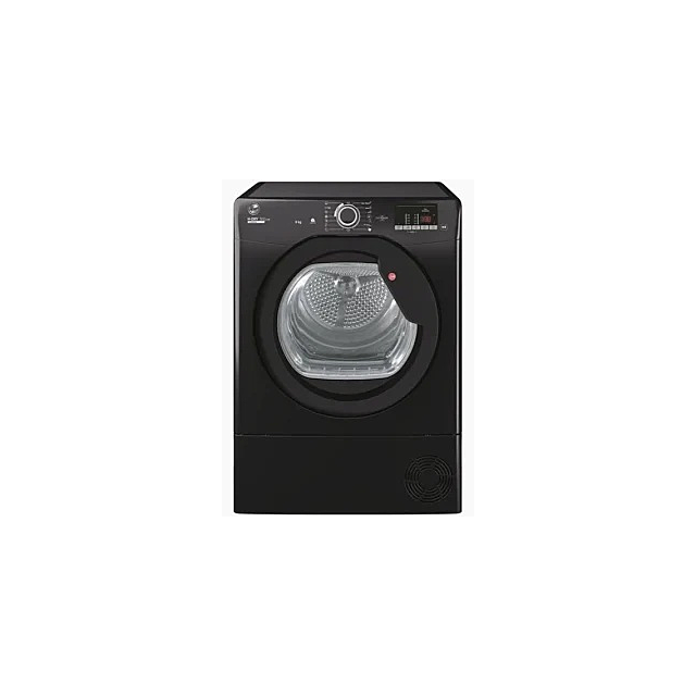 Hoover HLE C9DGB Hoover H-Dry 300 9kg Condenser Tumble Dryer, Black, Sensor dry, NFC