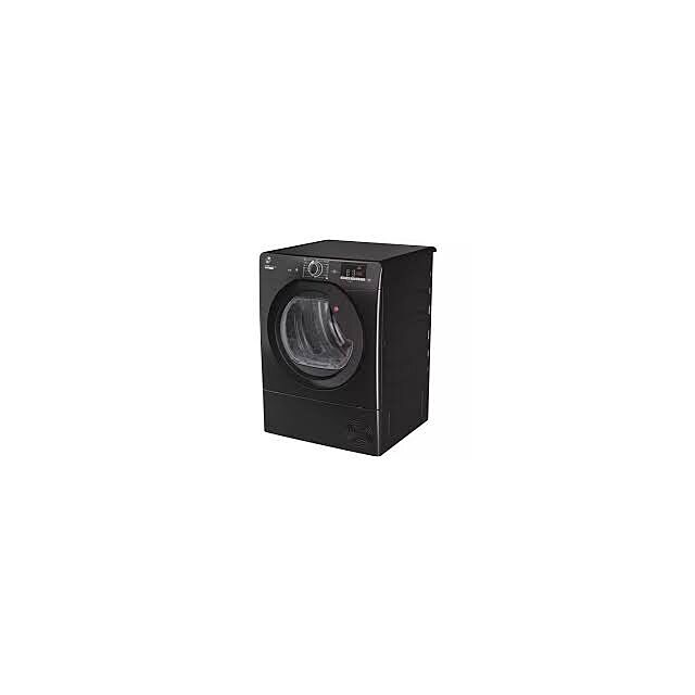 Hoover HLE C9DGB Hoover H-Dry 300 9kg Condenser Tumble Dryer, Black, Sensor dry, NFC
