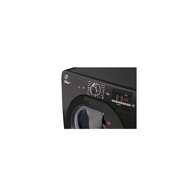 Hoover HLE C9DGB Hoover H-Dry 300 9kg Condenser Tumble Dryer, Black, Sensor dry, NFC