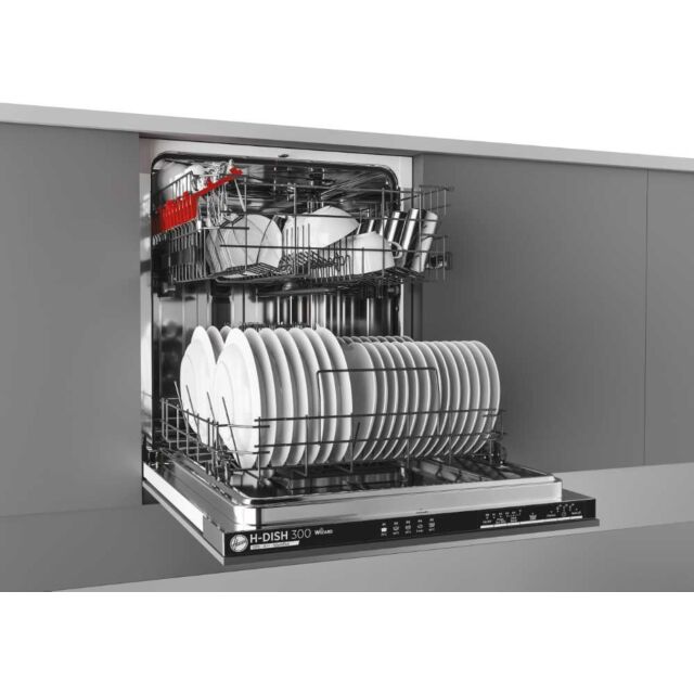Hoover HRIN2L360PB-80 Built In Full Size Dishwasher, 13 Place Settings, E Energy