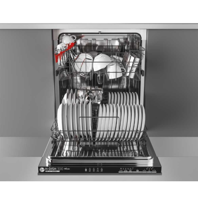 Hoover HRIN2L360PB-80 Built In Full Size Dishwasher, 13 Place Settings, E Energy