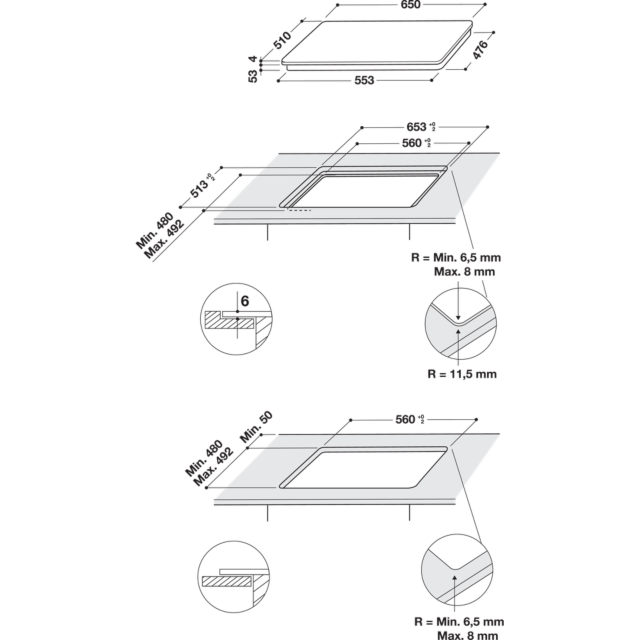 Hotpoint ACO654NE Active Cook Induction hob