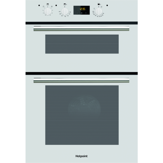 Hotpoint DD2540WH Enamel Interior Double Fan Oven, Electric, A Energy