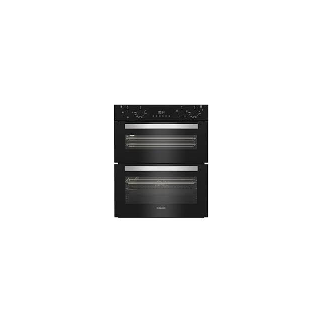 Hotpoint DIH 10D B 59.4cm Built In Electric Fan Double Oven - Black