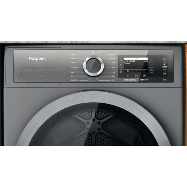 Hotpoint H8D94SBUK Heat Pump Tumble Dryer, 9kg, A+++ Energy