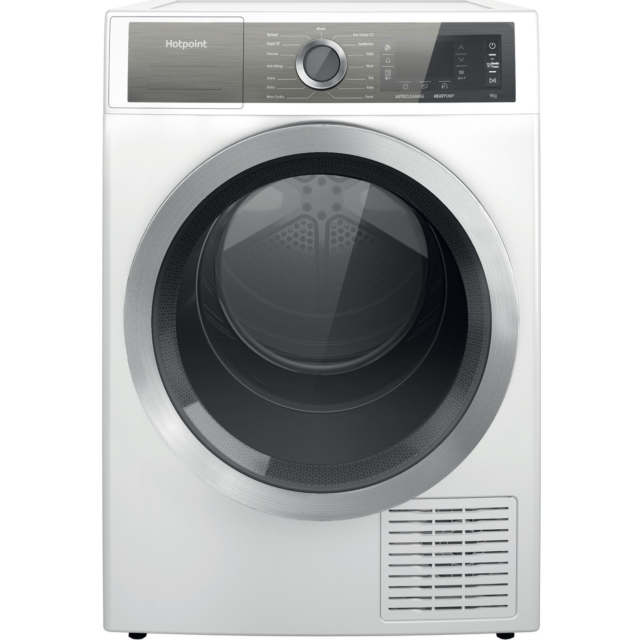 Hotpoint H8D94WBUK Heat Pump Tumble Dryer, 9kg Capacity, A+++ Energy