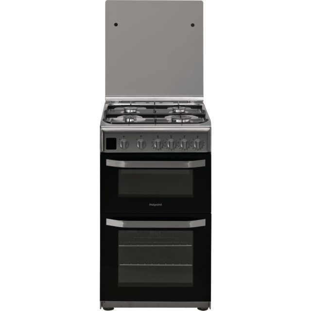 Hotpoint HD5G00CCX Catalytic, Gas Double Oven, 50cm, A+ Energy
