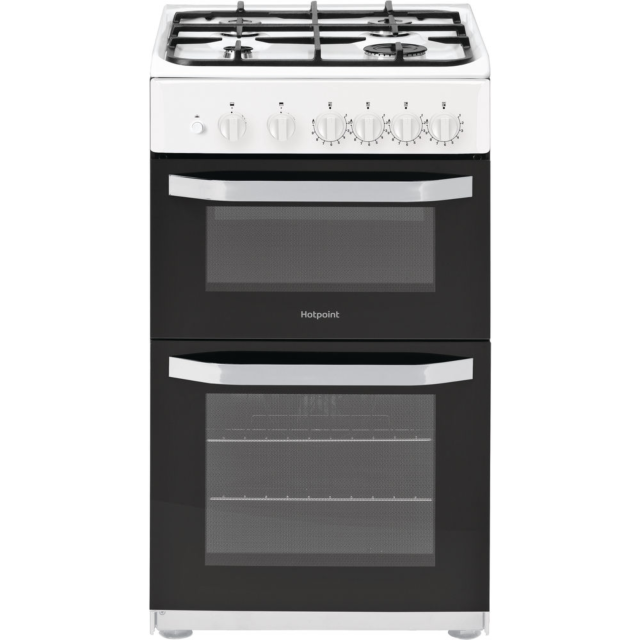 Hotpoint HD5G00KCW Catalytic, Gas Double Oven, 50cm, A+ Energy