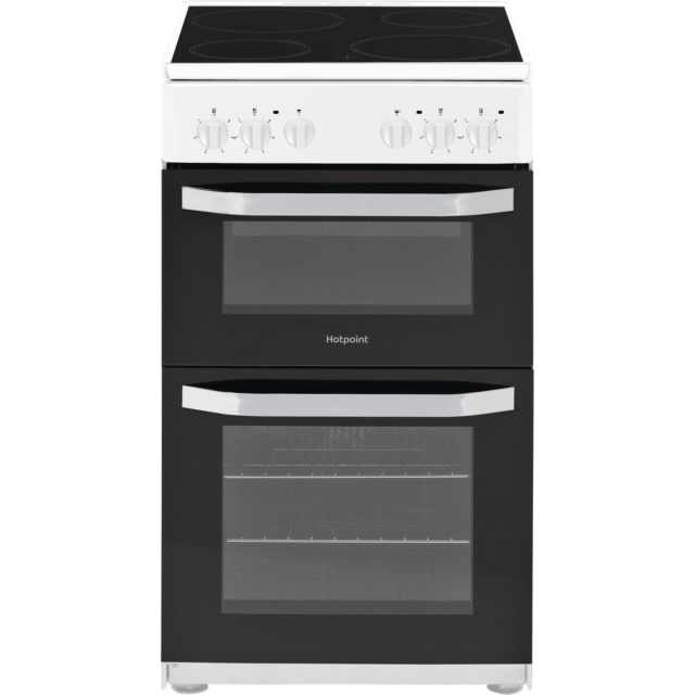 Hotpoint HD5V92KCW Catalytic, Twin Cavity Oven, 50cm, A Energy