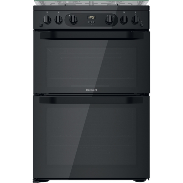 Hotpoint HDM67G0CCB Gas Double Oven, 60cm, A+ Energy