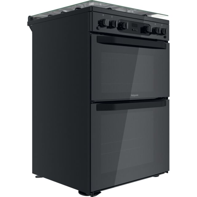 Hotpoint HDM67G0CCB Gas Double Oven, 60cm, A+ Energy