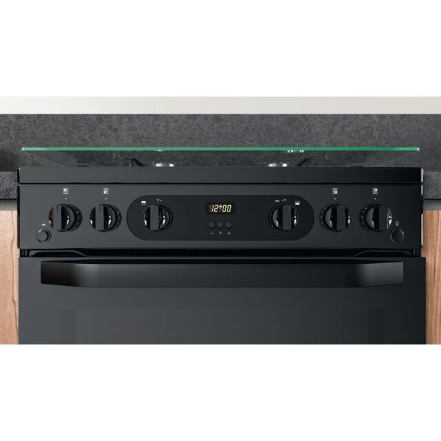 Hotpoint HDM67G0CCB Gas Double Oven, 60cm, A+ Energy