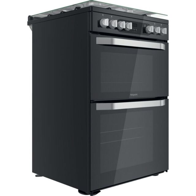 Hotpoint HDM67G9C2CB Catalytic, Dual Fuel Double Oven, 60cm, A Energy