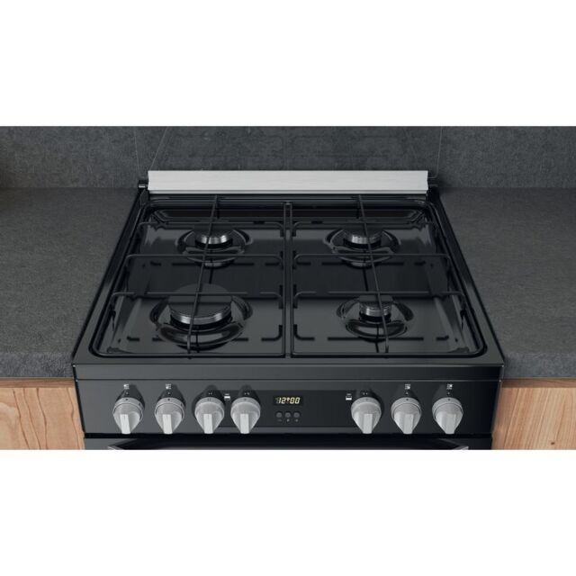 Hotpoint HDM67G9C2CB Catalytic, Dual Fuel Double Oven, 60cm, A Energy