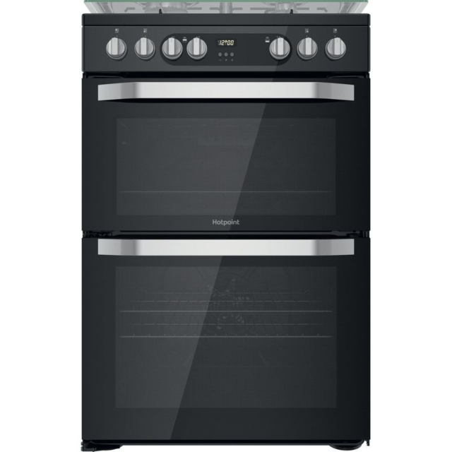 Hotpoint HDM67G9C2CB Catalytic, Dual Fuel Double Oven, 60cm, A Energy